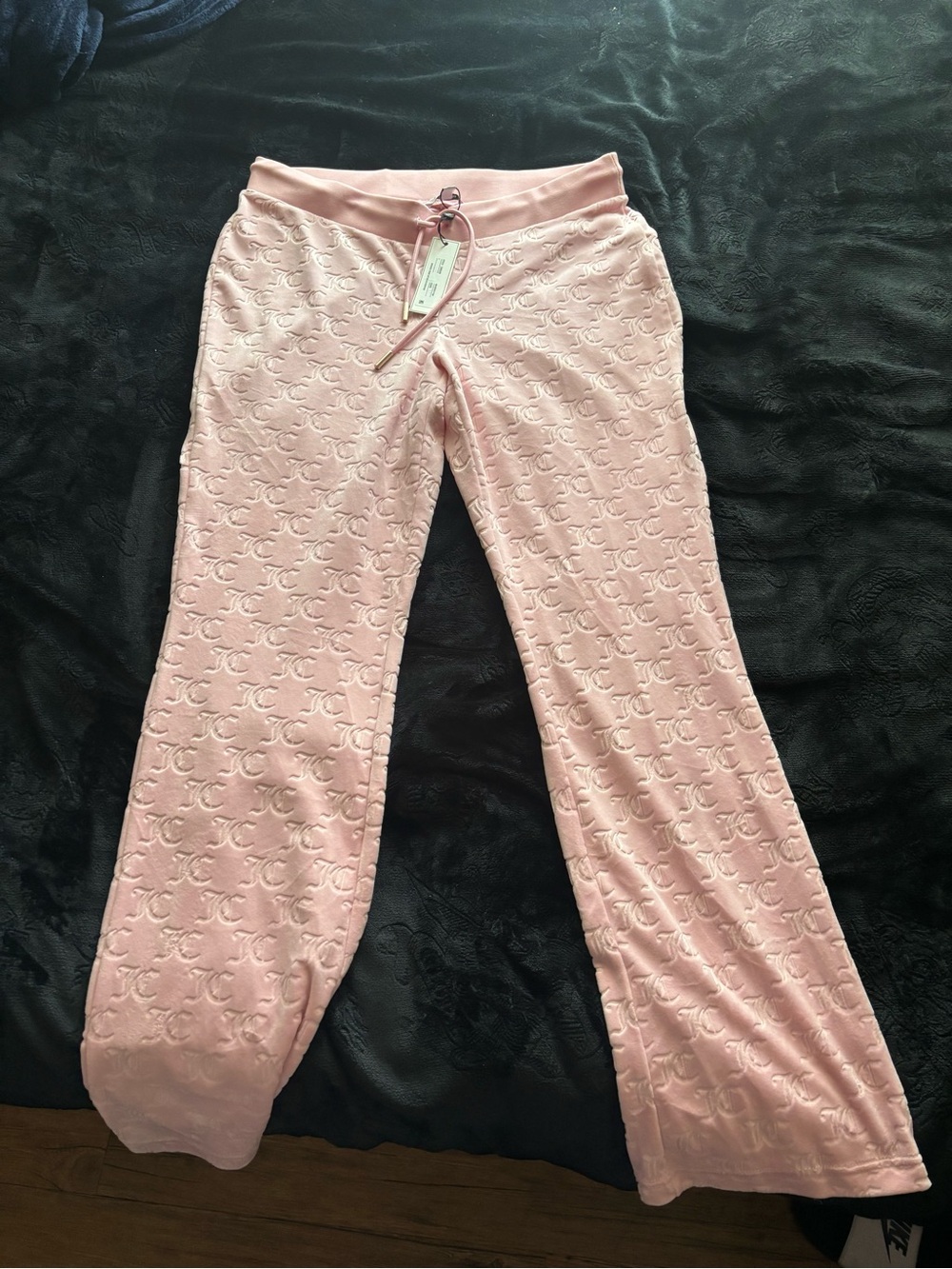 Juicy Couture Pink Embossed Logo Sweatpants